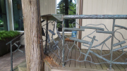 abstract bronze railing