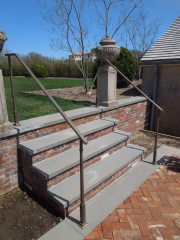 bronze posts with flat bar cap