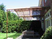 powder coated steel frame w bamboo top