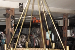 rope chandelier w custom brass fittings