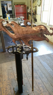 Sea Monster weathervane in copper