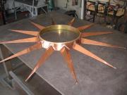 52 dia. copper and brass starburst