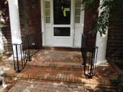 front entrance guardrails in steel