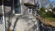 front entrance steel rod powder coated