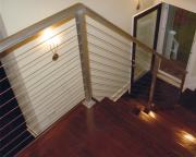 lacquered aluminum framework w stainless cables