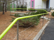 stainless handrail with cables