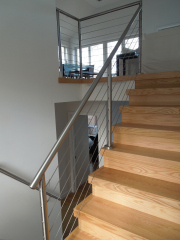 stainless pipe with cables